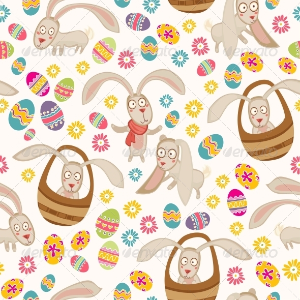 GraphicRiver Easter Pattern with Bunny 6147174 GraphicRiver Easter Pattern with Bunny 6147174