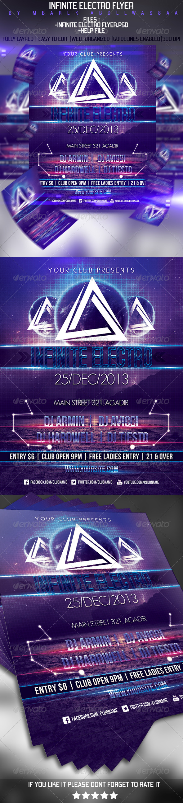 GraphicRiver Infinite Electro Flyer 6147481 GraphicRiver Infinite Electro Flyer 6147481