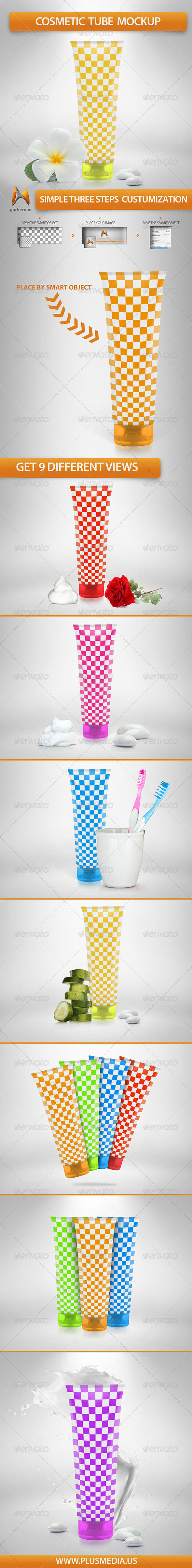 GraphicRiver Cosmetic Tube Mockup 6147539 GraphicRiver Cosmetic Tube Mockup 6147539