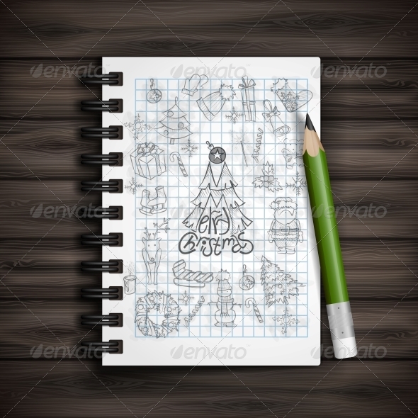 GraphicRiver Hand Drawn Christmas Set 6157828 GraphicRiver Hand Drawn Christmas Set 6157828