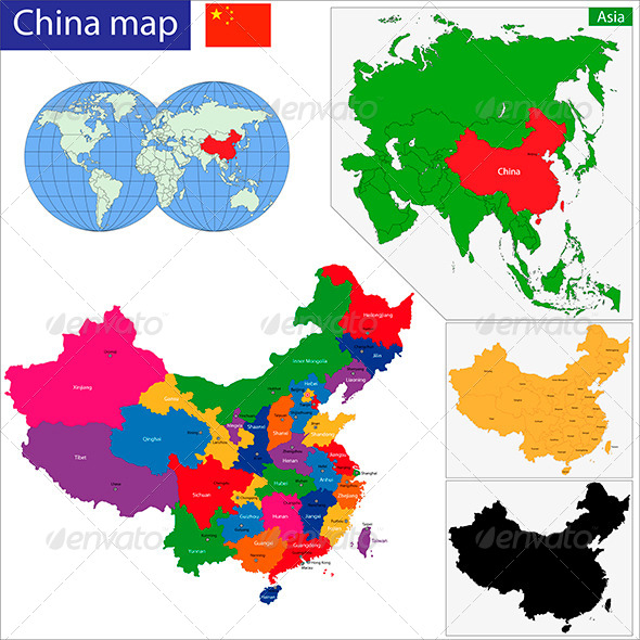 GraphicRiver China Map 6158610 GraphicRiver China Map 6158610