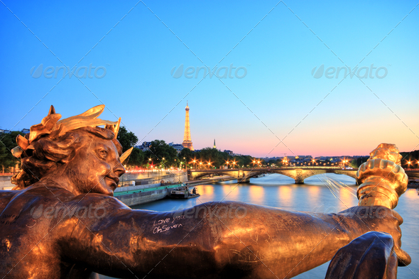 Eiffel Tower from Pont Alexandre III, Paris (Misc) Photo Download