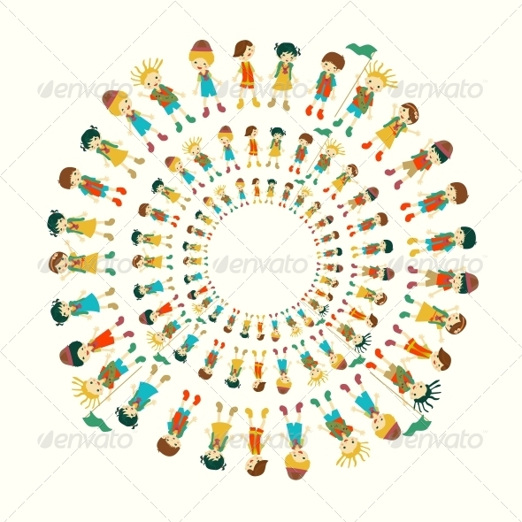 GraphicRiver Illustration of Kids Lying Close Together 6171125 GraphicRiver Illustration of Kids Lying Close Together 6171125