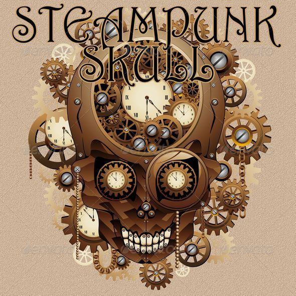 GraphicRiver Steampunk Skull Vintage Style 6173577 GraphicRiver Steampunk Skull Vintage Style 6173577