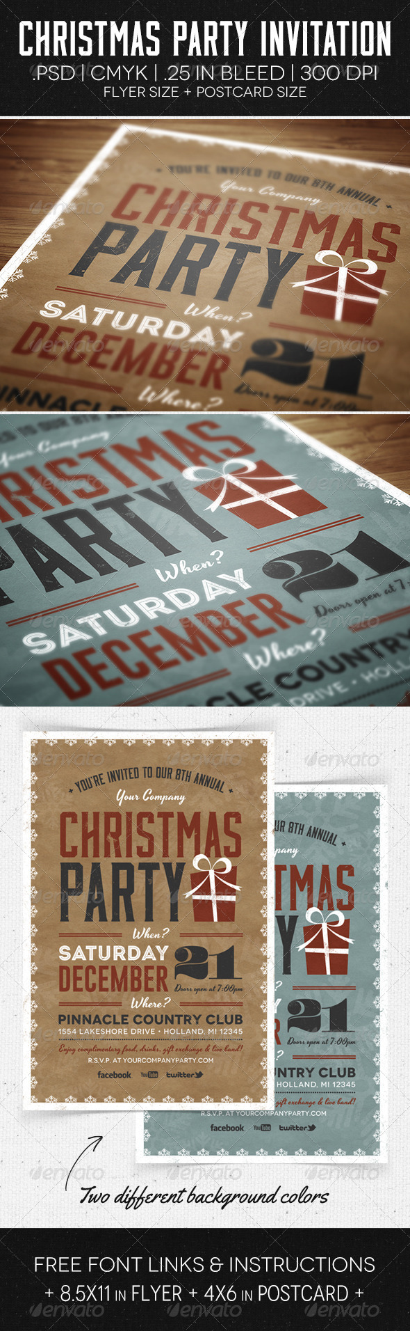 GraphicRiver Christmas Party Flyer & Invitation 6176445 GraphicRiver Christmas Party Flyer & Invitation 6176445