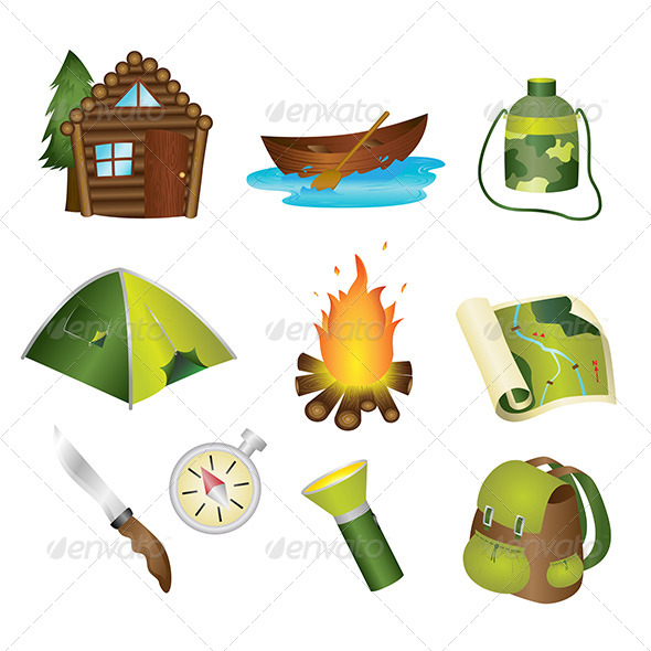 GraphicRiver Camping Icons 6177495 GraphicRiver Camping Icons 6177495