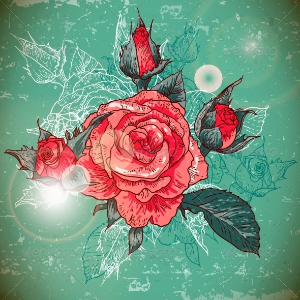 GraphicRiver Rose Background 6177894 GraphicRiver Rose Background 6177894