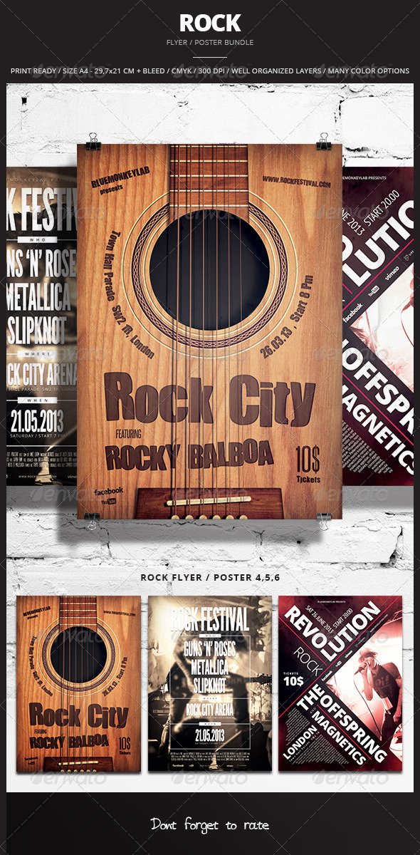 Rock Flyer / Poster Bundle 2 - Events Flyers