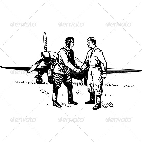 GraphicRiver Airman and Soldier 6181648 GraphicRiver Airman and Soldier 6181648