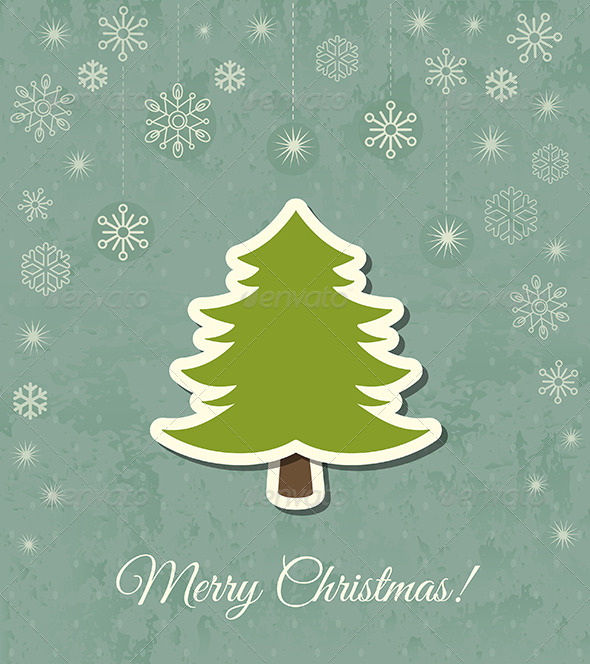 GraphicRiver Christmas Tree Vector Card 6183274 GraphicRiver Christmas Tree Vector Card 6183274