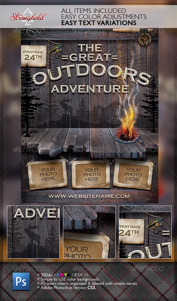 GraphicRiver Vintage Outdoor Camping Adventure Flyer 6187054 GraphicRiver Vintage Outdoor Camping Adventure Flyer 6187054
