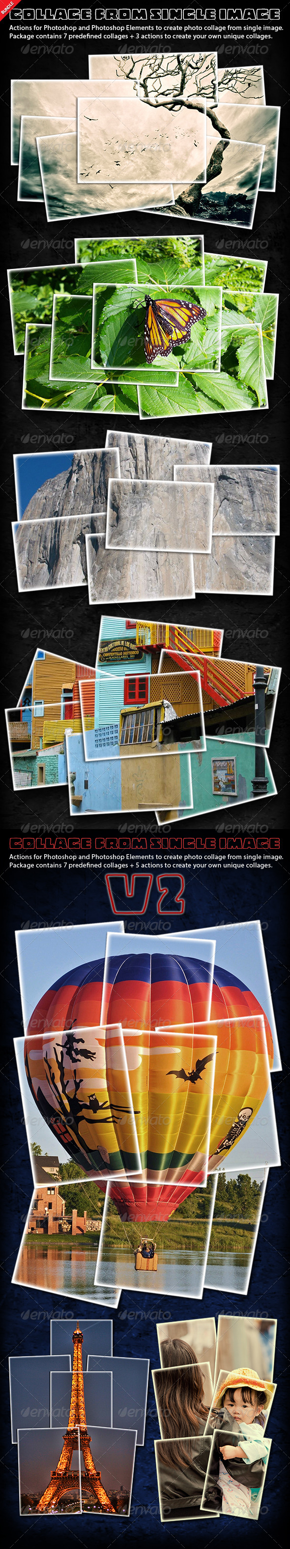 GraphicRiver Collage From Single Image Photoshop Actions Bundle 6188597 GraphicRiver Collage From Single Image Photoshop Actions Bundle 6188597