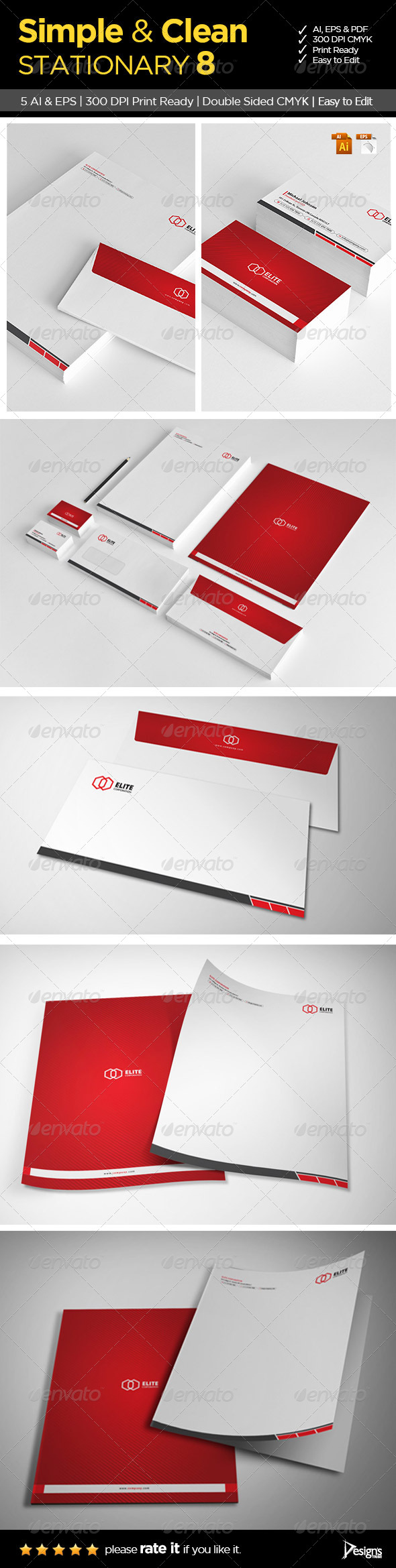 GraphicRiver Simple and Clean Stationary 8 6196261 GraphicRiver Simple and Clean Stationary 8 6196261