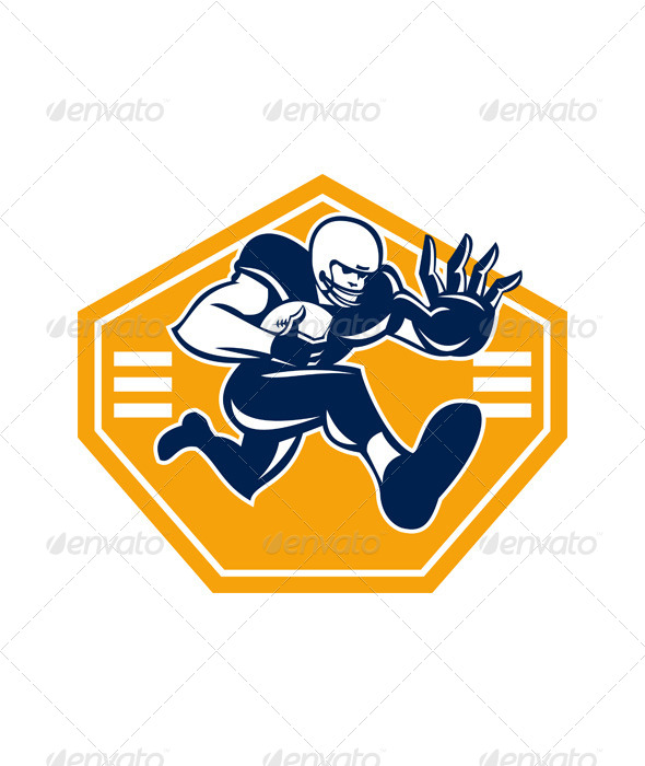 GraphicRiver American Football Running Back Stiff Arm 6197232 GraphicRiver American Football Running Back Stiff Arm 6197232