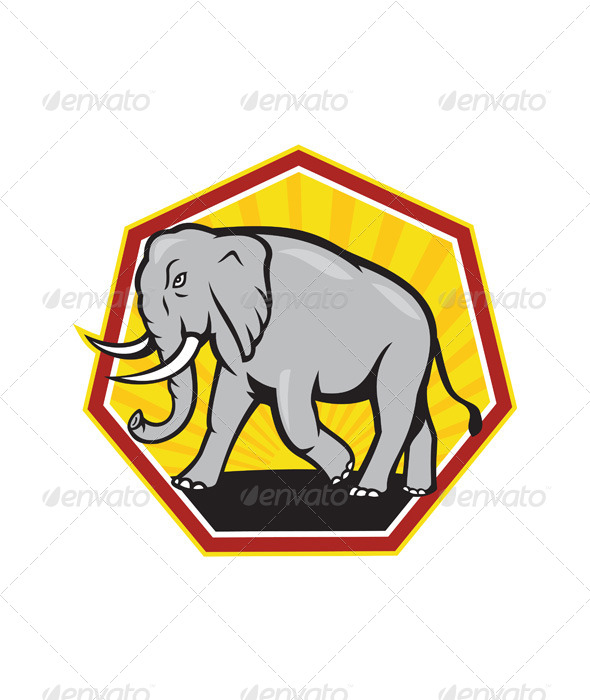 GraphicRiver Angry Elephant Walking Cartoon 6197353 GraphicRiver Angry Elephant Walking Cartoon 6197353