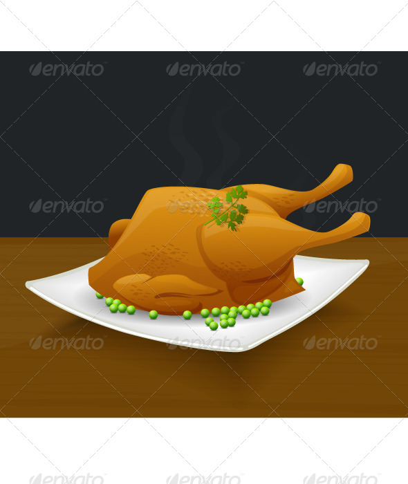 GraphicRiver Roasted Chicken Illustration 6200331 GraphicRiver Roasted Chicken Illustration 6200331