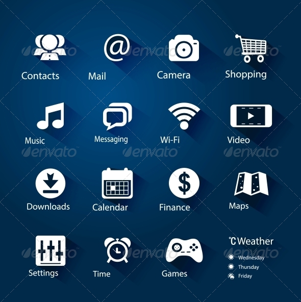 GraphicRiver Icon Series in Metro Style with Long Shadow 6201643 GraphicRiver Icon Series in Metro Style with Long Shadow 6201643