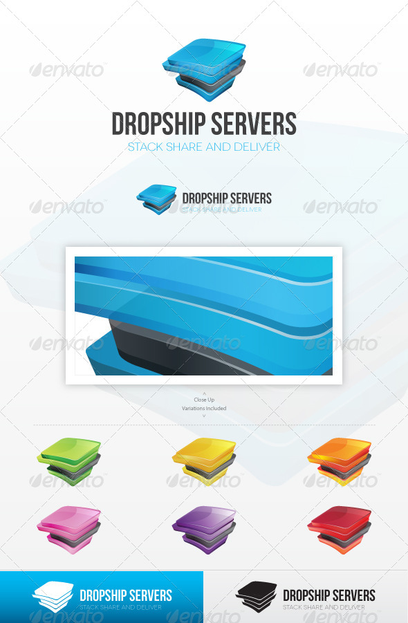 Dropship Servers Logo - Abstract Logo Templates