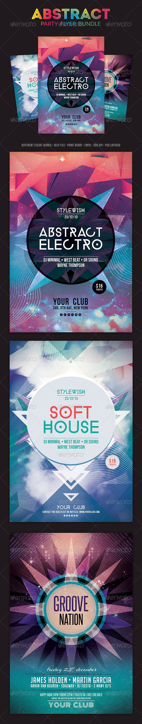 GraphicRiver Abstract Party Flyer Bundle 6205992 GraphicRiver Abstract Party Flyer Bundle 6205992