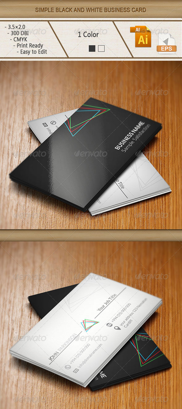 GraphicRiver Simple Black and White Business Card 6209974 GraphicRiver Simple Black and White Business Card 6209974