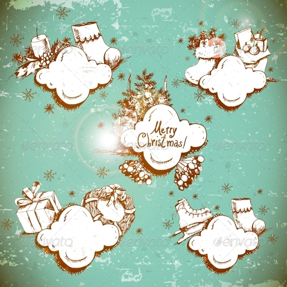 GraphicRiver Doodle New Year and Christmas Frame 6210987 GraphicRiver Doodle New Year and Christmas Frame 6210987