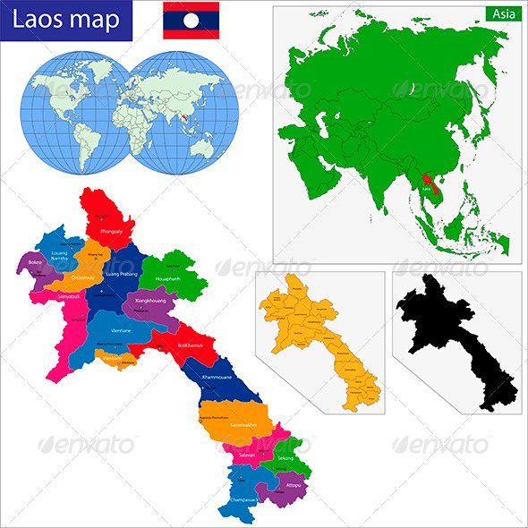 GraphicRiver Laos Map 6211080 GraphicRiver Laos Map 6211080