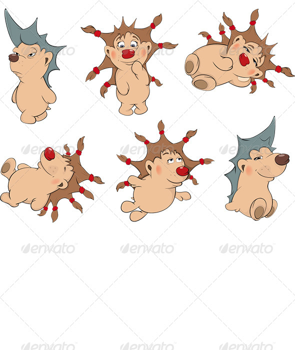 GraphicRiver Small Hedgehogs Clip Art 6212683 GraphicRiver Small Hedgehogs Clip Art 6212683
