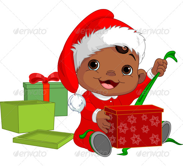GraphicRiver Christmas Baby Open Gift 6212709 GraphicRiver Christmas Baby Open Gift 6212709