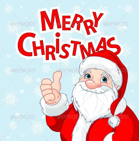 GraphicRiver Thumbs Up Santa Claus Greeting Card 6212736 GraphicRiver Thumbs Up Santa Claus Greeting Card 6212736