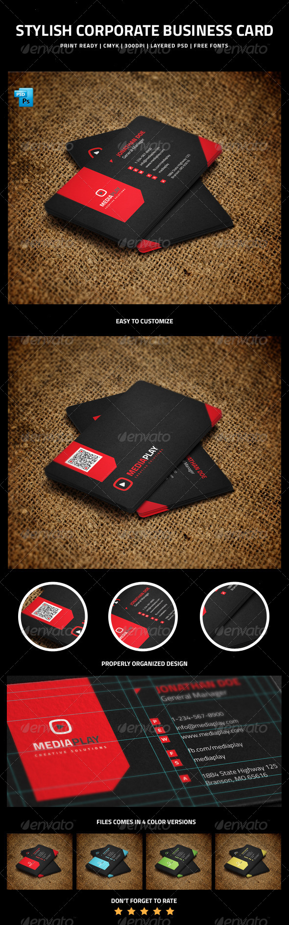 Stylish Corporate Business Card (Corporate)