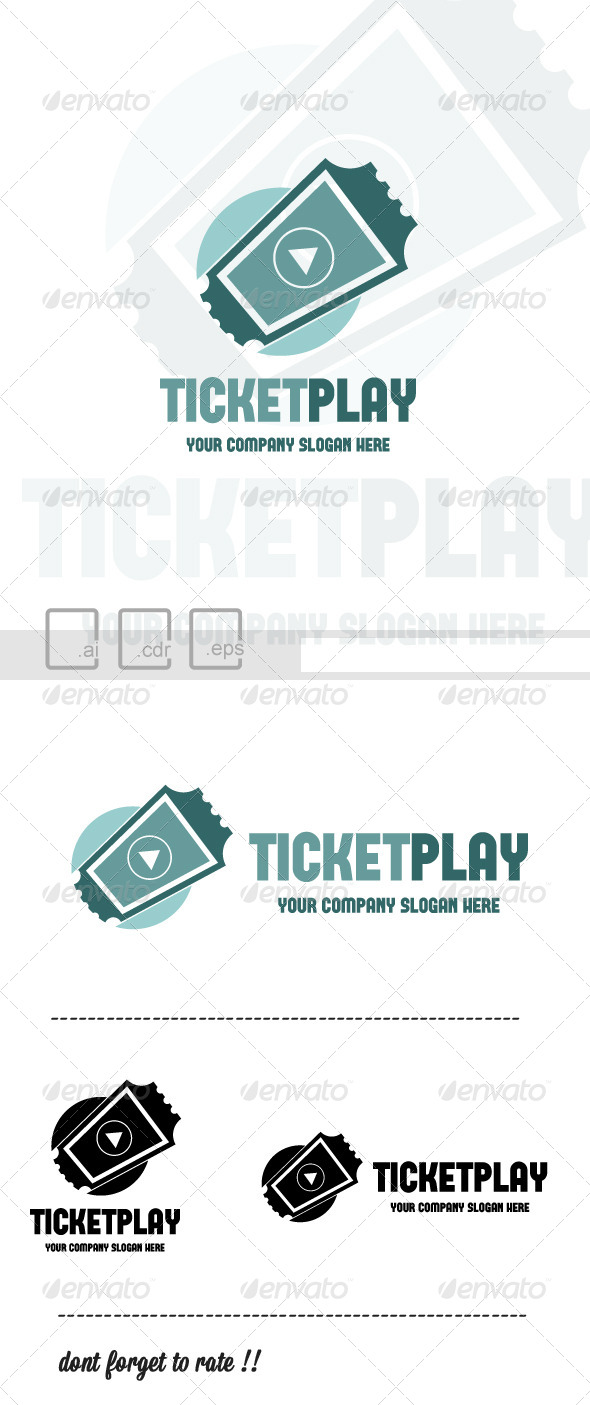 GraphicRiver Ticket Play Logo 6215480 GraphicRiver Ticket Play Logo 6215480