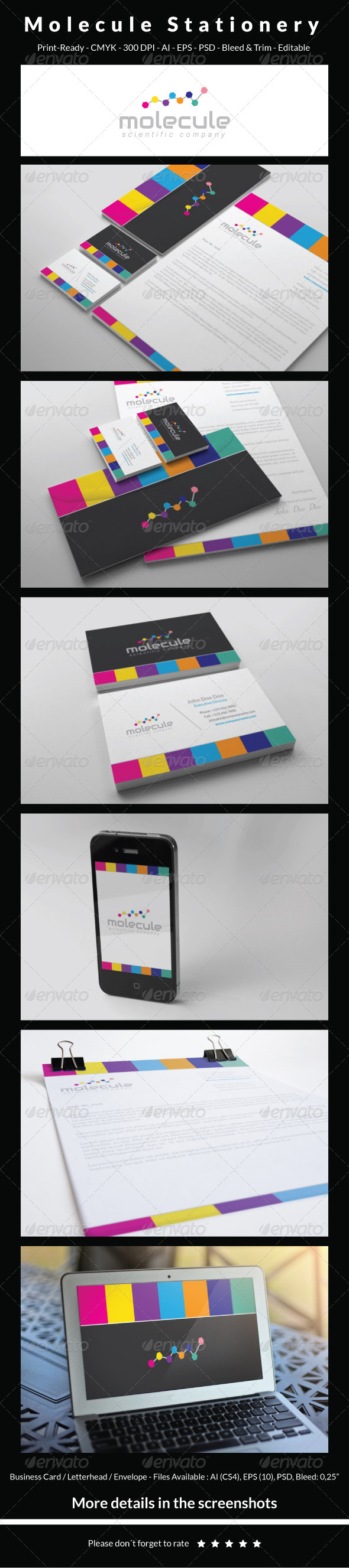 GraphicRiver Molecule Stationery 6200317 GraphicRiver Molecule Stationery 6200317
