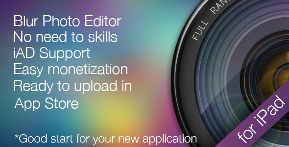 Photo Blur - Blur Wallpaper editor for iPad - CodeCanyon Item for Sale