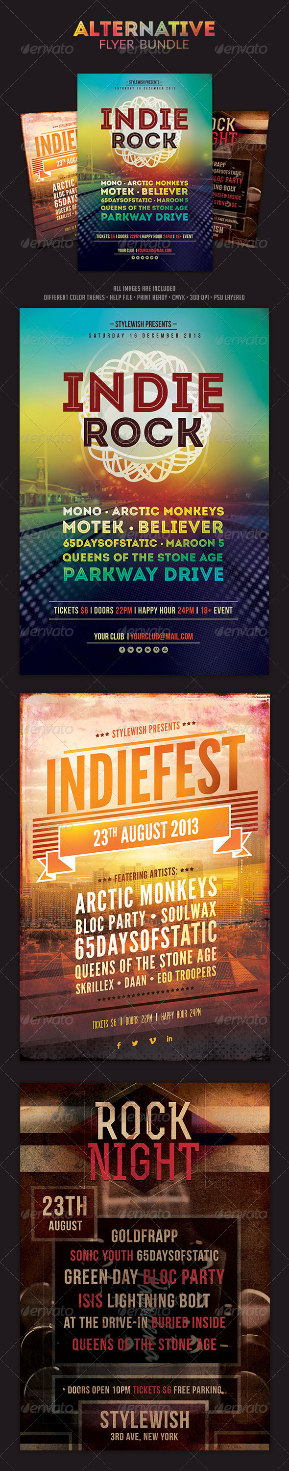 Alternative Flyer Bundle - Concerts Events