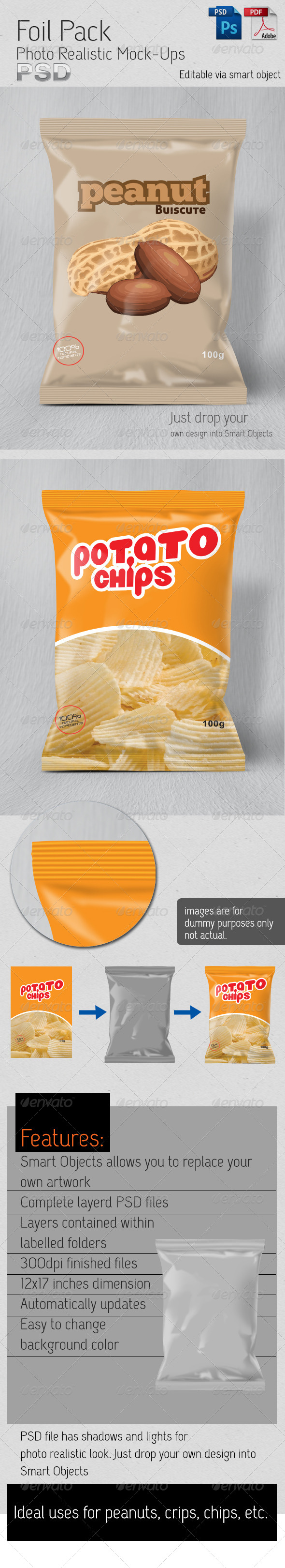 GraphicRiver Foil Pack Photo Realistic Mock-Up 6177351 GraphicRiver Foil Pack Photo Realistic Mock-Up 6177351