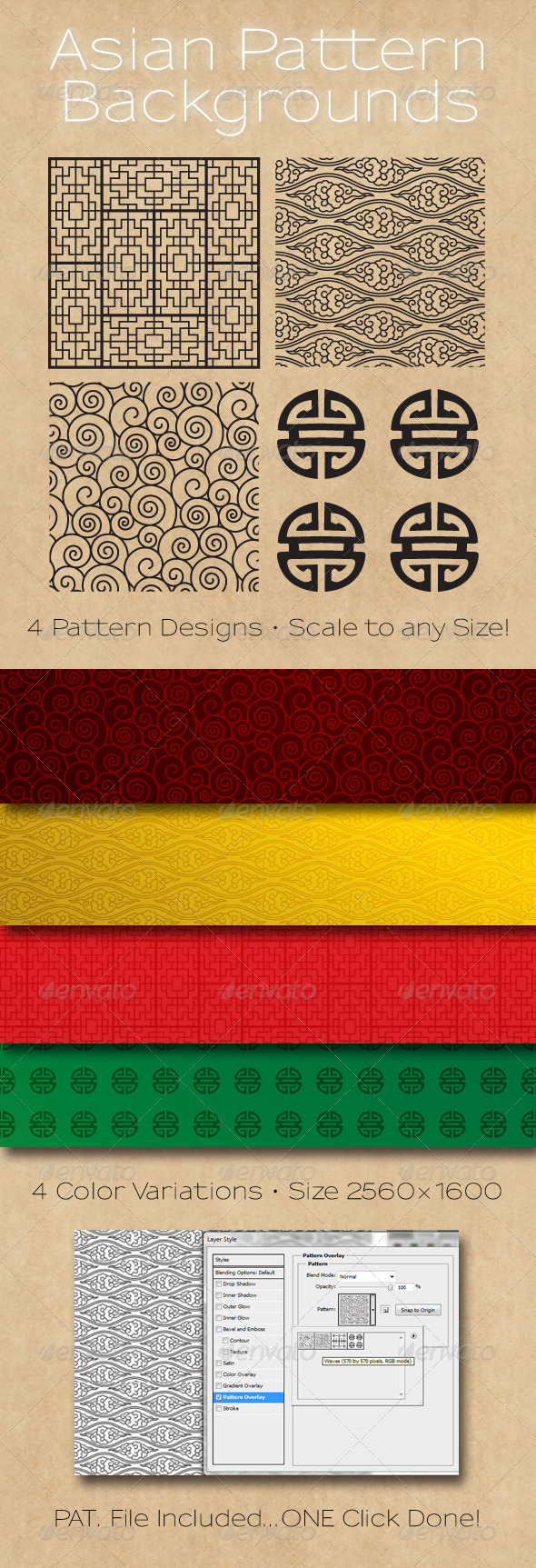 GraphicRiver Asian Patterns Background 625609 GraphicRiver Asian Patterns Background 625609
