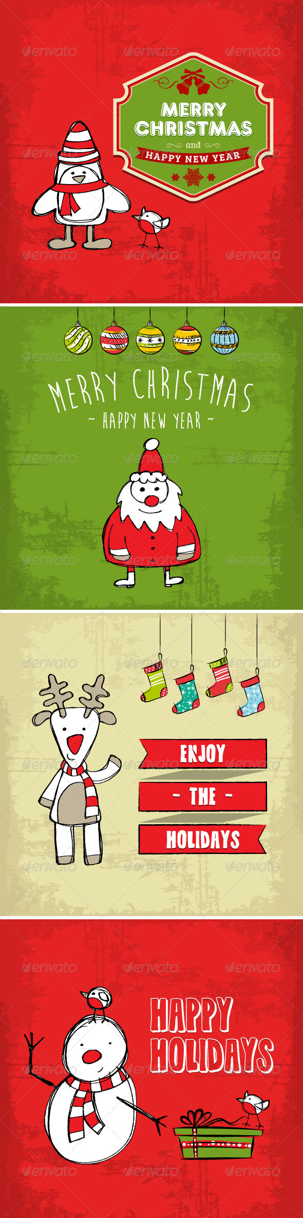 GraphicRiver Collection of Christmas and Holiday Cards 6238363 GraphicRiver Collection of Christmas and Holiday Cards 6238363
