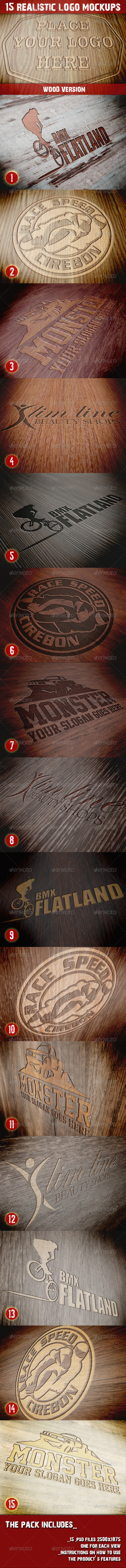 GraphicRiver 15 Photorealistic Logo Mockups Wood Version 6238422 GraphicRiver 15 Photorealistic Logo Mockups Wood Version 6238422