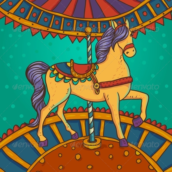 GraphicRiver Horse with Flowers and Ornaments 6239908 GraphicRiver Horse with Flowers and Ornaments 6239908