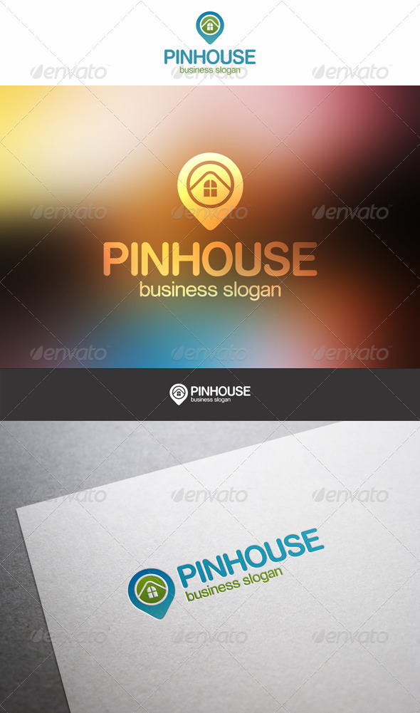 GraphicRiver Pin House Building Logo 6241781 GraphicRiver Pin House Building Logo 6241781