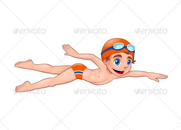 GraphicRiver Young Swimmer 6241985 GraphicRiver Young Swimmer 6241985