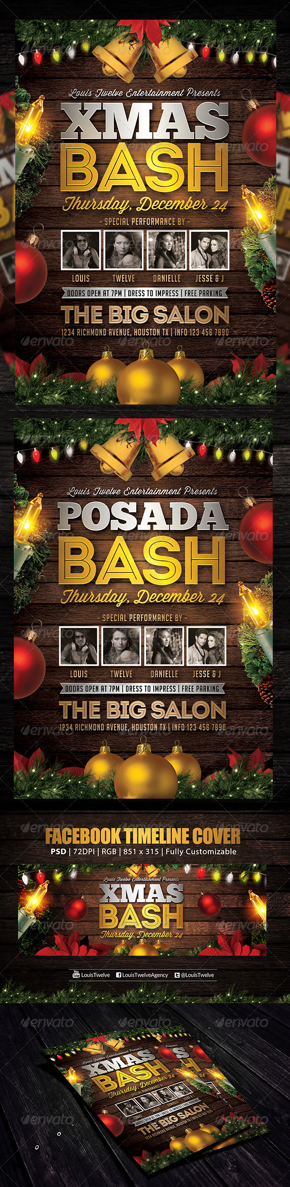 GraphicRiver Christmas Bash 4 Flyer & FB Cover 6244741 GraphicRiver Christmas Bash 4 Flyer & FB Cover 6244741