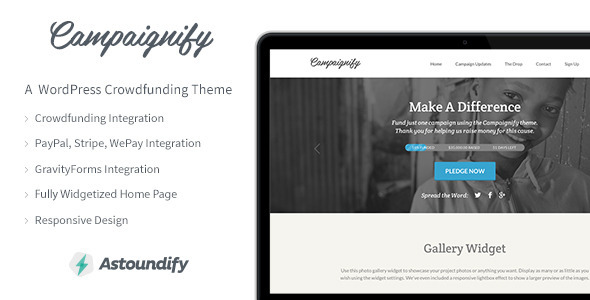 Campaignify - Crowdfunding WordPress Theme