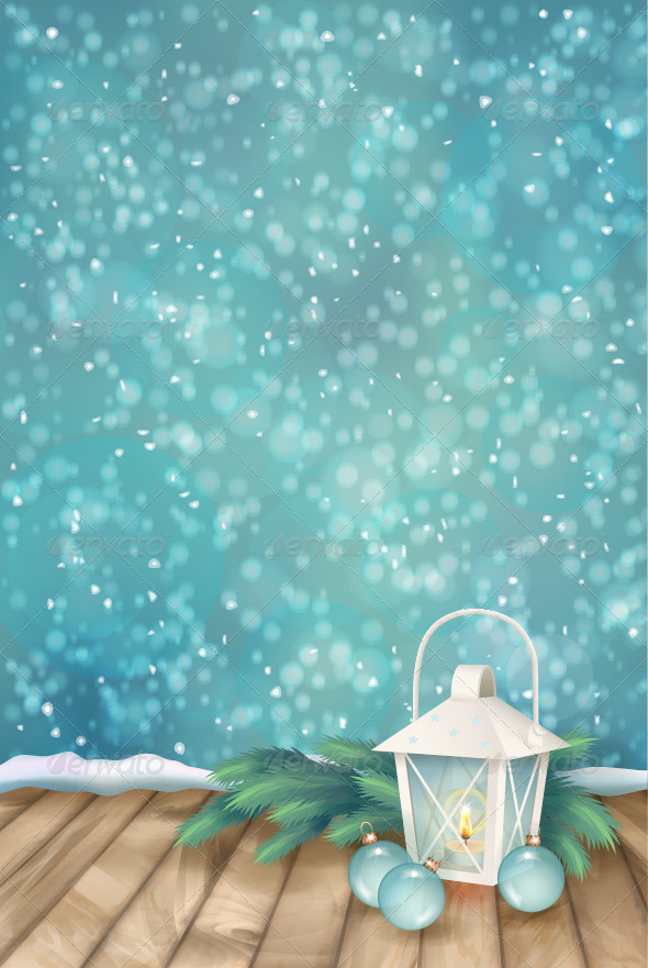 GraphicRiver Vector Winter Christmas Scene Background 6247769 GraphicRiver Vector Winter Christmas Scene Background 6247769