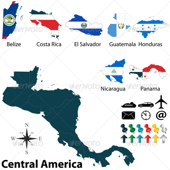 GraphicRiver Political Map of Central America 6247841 GraphicRiver Political Map of Central America 6247841
