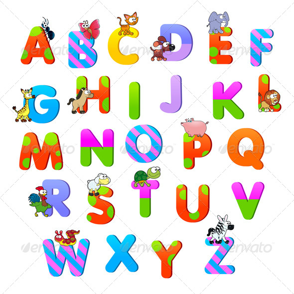 GraphicRiver Alphabet with Animals 6249782 GraphicRiver Alphabet with Animals 6249782