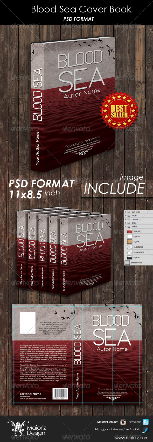 GraphicRiver Blood Sea Book Cover 6252185 GraphicRiver Blood Sea Book Cover 6252185