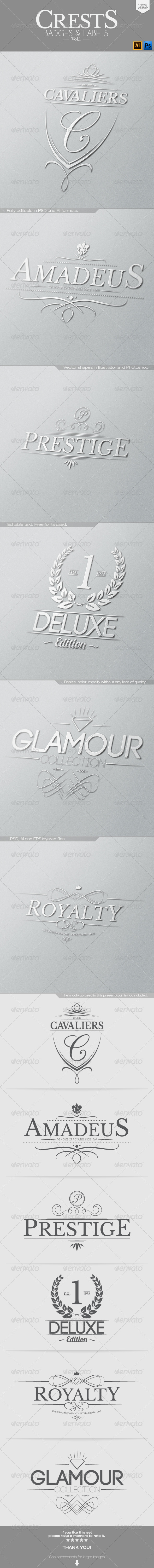 GraphicRiver Crests Badges and Labels Vol.1 6254378 GraphicRiver Crests Badges and Labels Vol.1 6254378