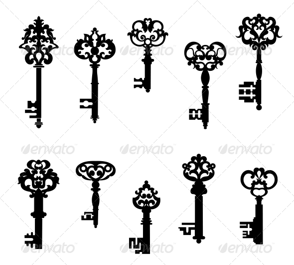 GraphicRiver Antique Keys Set 6254754 GraphicRiver Antique Keys Set 6254754