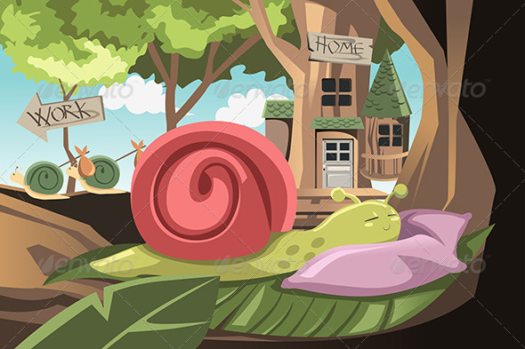 GraphicRiver Lazy Snail 6255856 GraphicRiver Lazy Snail 6255856